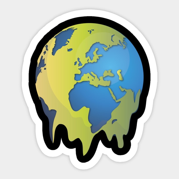 Melting Earth | Climate Change | Nature Sticker by Denotation